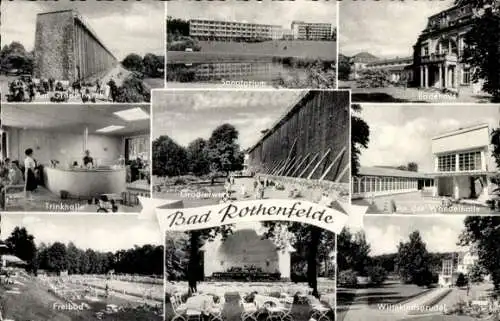 Ak Bad Rothenfelde am Teutoburger Wald, Wittekindsprudel, Freibad, Trinkhalle, Sanatorium, Badehaus