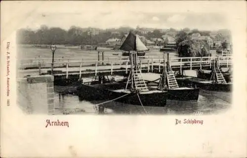Ak Arnhem Gelderland Niederlande, De Schipbrug