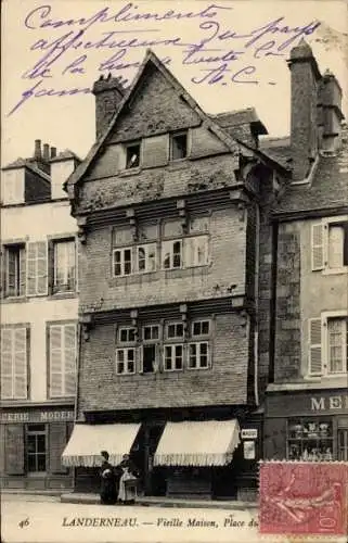 Ak Landerneau Finistère, Altes Haus