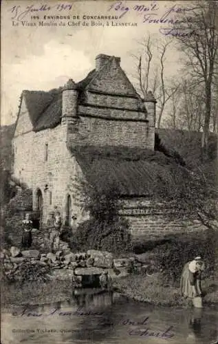 Ak Lesnevar Finistère, Alte Mühle von Chef du Bois