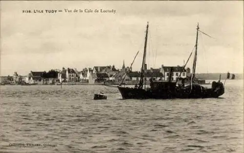 Ak Loctudy Finistère, Blick auf den Laderaum