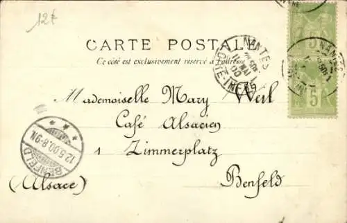 Ak Fouesnant Finistère, Junges Mädchen