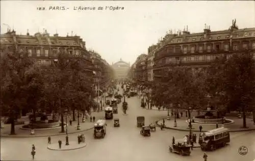 Ak Opéra Paris IX, Avenue de Opèra