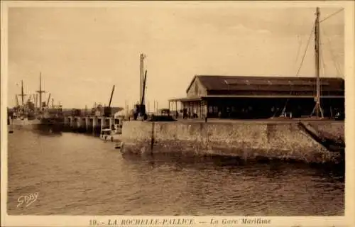 Ak La Pallice Rochelle Charente Maritime, Gare Maritime