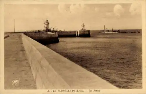 Ak La Pallice Rochelle Charente Maritime, Les Jetées