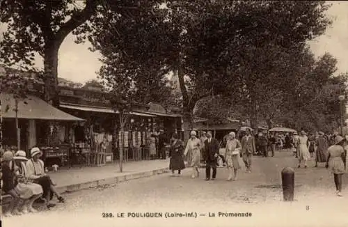 Ak Le Pouliguen Loire Atlantique, Promenade