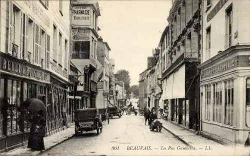 Ak Beauvais Oise, Rue Gambetta