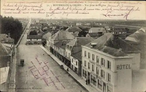 Ak Mourmelon le Grand Marne, Blick von der Kirche aus