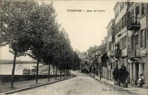 Ak Tournus Saône et Loire, Quai du Centre