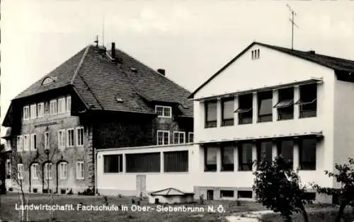 Ak Obersiebenbrunn Niederösterreich, Landwirtschaftliche Fachschule