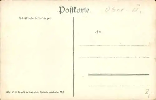 Ak Bad Ischl in Oberösterreich, gegen Dachstein von Sophiens Doppelblick