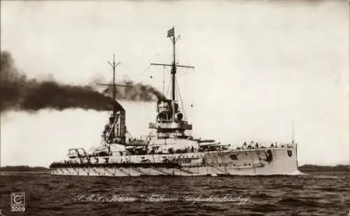 Ak Deutsches Kriegsschiff, SMS Kaiser, Turbinen Großschlachtschiff, Kaiserliche Marine