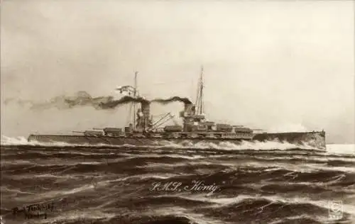 Ak Deutsches Kriegsschiff, S.M.S. König, Kaiserliche Marine