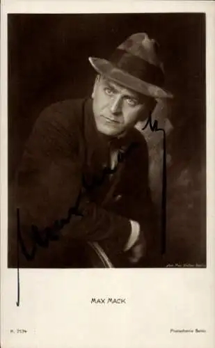 Ak Regisseur Max Mack, Portrait, Autogramm