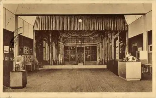 Ak Magdeburg, Deutsche Theaterausstellung 1927, Dekoration der Uraufführung von Schiller's Räubern