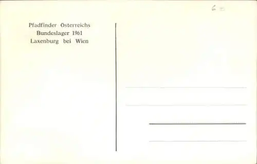 Ak Laxenburg in Niederösterreich, Pfadfinder Österreichs, Bundeslager 1961