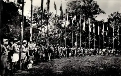 Ak Laxenburg in Niederösterreich, Pfadfinder Österreichs, Bundeslager 1961