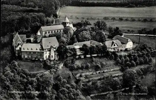 Ak Gießen an der Lahn, Kloster Schiffenberg, Luftbild