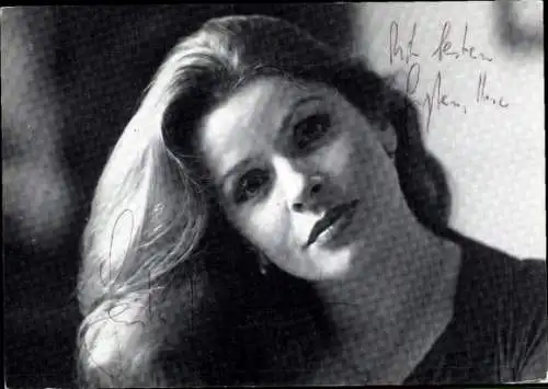 Foto Schauspielerin Senta Berger, Portrait, Autogramm