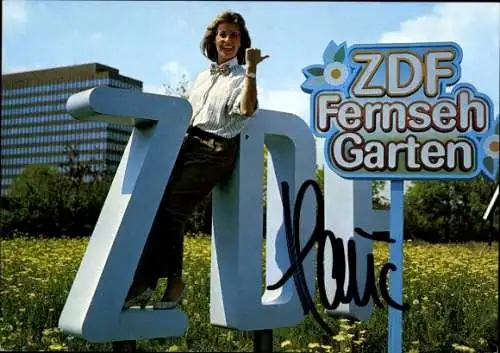 Foto Ak Schauspielerin Ilona Christen, ZDF Fernsehgarten