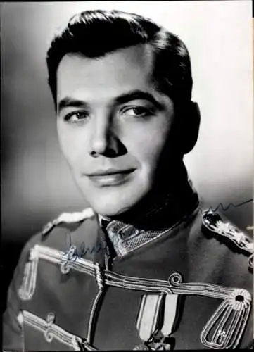 Ak Schauspieler Gerhard Riedmann, Portrait, Autogramm, Uniform