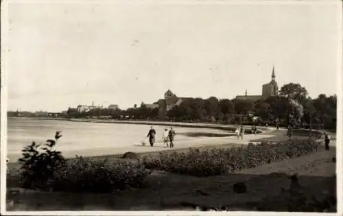 Ak Stralsund in Mecklenburg Vorpommern, Strandpromenade