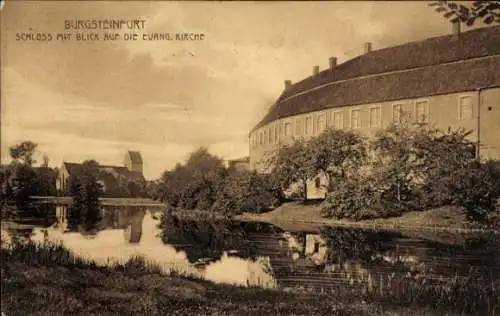 Ak Burgsteinfurt Steinfurt im Münsterland, Schloss, evangelische Kirche