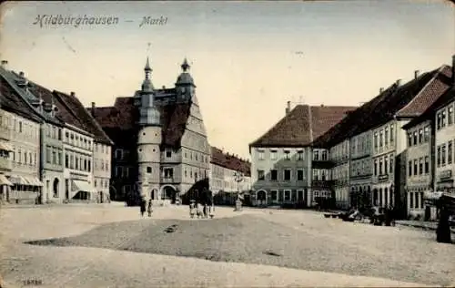 Ak Hildburghausen in Thüringen, Markt