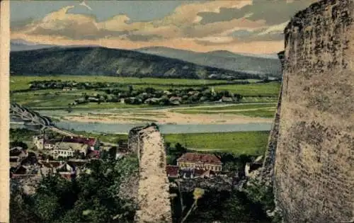 Ak Trenčín Trencsén Trentschin Slowakei, Panorama