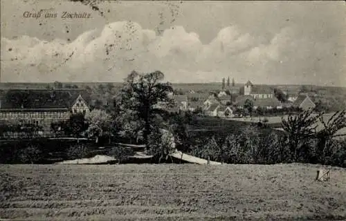 Ak Zschaitz Ottewig in Sachsen, Panorama von der Ortschaft