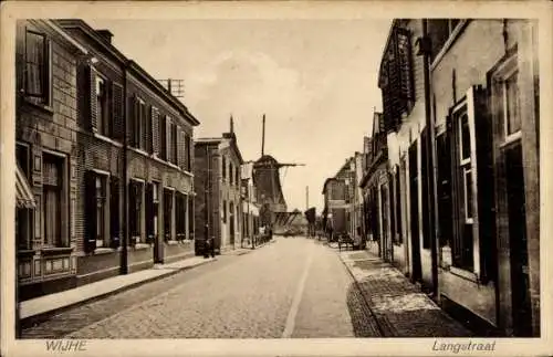 Ak Wijhe Overijssel, Langstraat, Molen