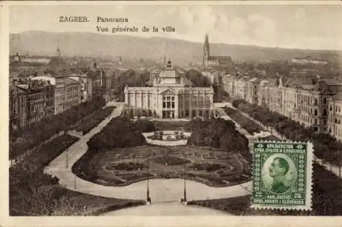 Ak Zagreb Kroatien, Panorama