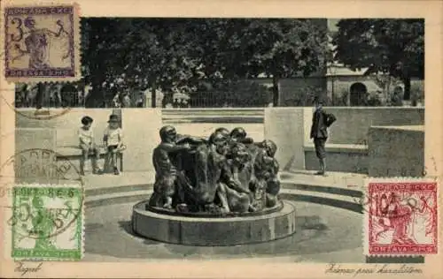 Ak Zagreb Kroatien, Denkmal