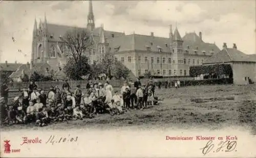 Ak Zwolle Overijssel Niederlande, Dominikanerkloster und Kirche