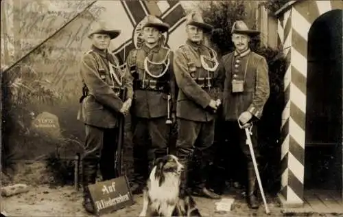 Foto Ak Munster, Kolonialtruppen, Soldaten in Uniformen