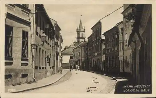 Ak Uničov Mährisch Neustadt Region Olmütz, Jos. Göbl Gasse