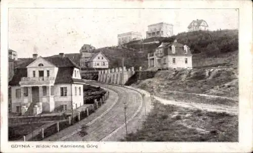 Ak Gdynia Gotenhafen Pommern, Straßenpartie