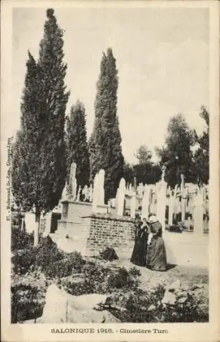 Ak Thessaloniki Griechenland, Türkischer Friedhof 1916