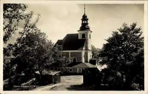 Ak Międzygórze Wölfelsgrund Schlesien, Kirche Maria Schnee