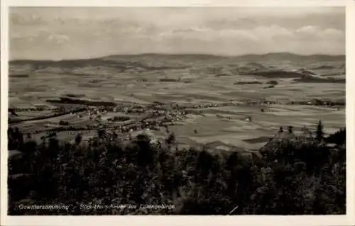 Ak Karłów Karlsberg Schlesien, Szczeliniec Wielki, Heuscheuer, Schweizerhaus, Eulengebirge