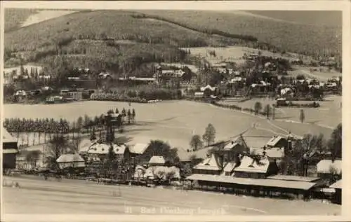 Ak Świeradów Zdrój Bad Flinsberg Schlesien, Panorama, Winter