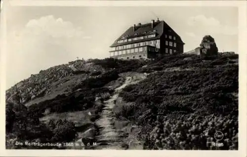 Ak Szklarska Poręba Schreiberhau Riesengebirge Schlesien, Reifträgerbaude, Schronisko Na Szrenicy