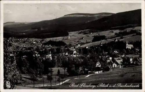 Ak Świeradów Zdrój Bad Flinsberg Schlesien, Blick von der Buchenbaude