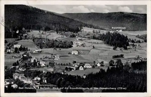 Ak Świeradów Zdrój Bad Flinsberg Schlesien, Gesamtansicht, Brandhöhbaude