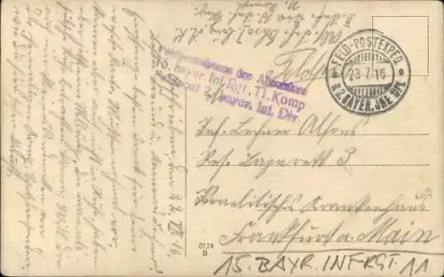 Foto Ak Deutsche Soldaten in Uniformen, 15. Bayr. Inf. Rgt. 11, I WK