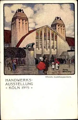 Künstler Ak Köln am Rhein, Handwerks-Ausstellung Köln 1905, offizielle Ausstellungspostkarte