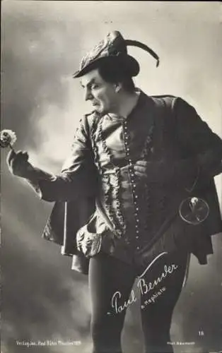 Ak Opernsänger Paul Bender, als Mephisto