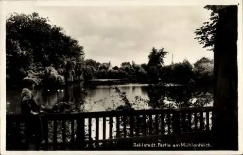 Ak Hamburg Wandsbek Rahlstedt, Mühlenteich