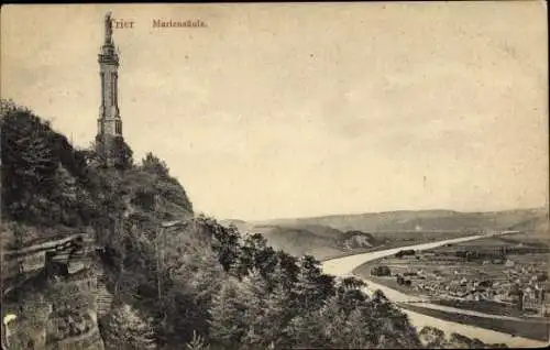 Ak Trier an der Mosel, Mariensäule, Panorama