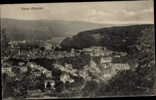 Ak Hann. Münden in Niedersachsen, Gesamtansicht